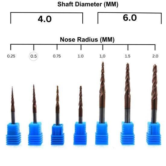 Taper Ball Nose Cutting Bit
