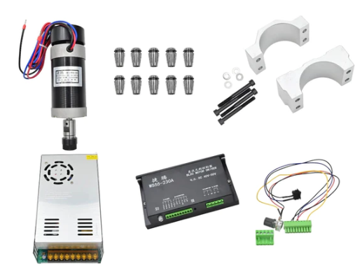 Spindle Kit, 500W, Brushless, 12 000 RPM