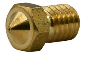 Brass Nozzle compatible with E3D Metal Hot End, 0.4mm Nozzle, 1.75mm Filament