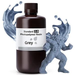 Elegoo Standard 2.0 Photopolymer Resin-Grey, 1Kg