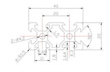 20 x 40 Aluminium V-Slot Profile - Gadgitech Trading 