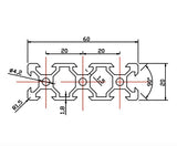 20 x 60 Aluminium V-Slot Profile