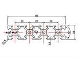 20 x 80 Aluminium V-Slot Profile - Gadgitech Trading 