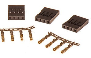 4-Way SIL connectors with pins