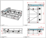 80W Co2 Laser Cutting Machine 1200 x 600mm